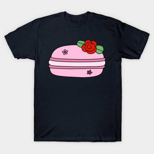 Rose Pink Macaroon T-Shirt by saradaboru